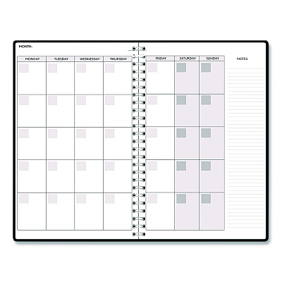 House of Doolittle Recycled Non-Dated Monthly/Weekly Planner, Crystals, Blue/Pink/White Cover, Undated (212143)