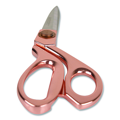 Westcott Vintage Stainless Steel Scissors, 8" Long, Offset Rose Gold Handle (16968)