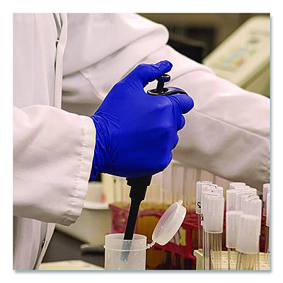 AMMEX Professional Nitrile Exam Gloves, Powder-Free, Small, Indigo, 100/Box (AINPF42100BX)