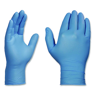 X3 by AMMEX Industrial Nitrile Gloves, Powder-Free, X-Large, 3 mil Thick, 9.5" Long, Blue, 100/Box (X348100BX)