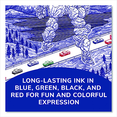 BIC 4-Color Multi-Color Ballpoint Pen, Retractable, Medium 1 mm, Black/Blue/Green/Red Ink, Blue/White Barrel, 12/Box (MM11AST)
