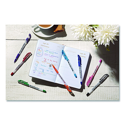 BIC Gel-ocity STIC Gel Pen, Stick, Medium 0.7 mm, Randomly Selected Ink and Barrel Color Assortment, 14/Pack (RGSMP14AST)