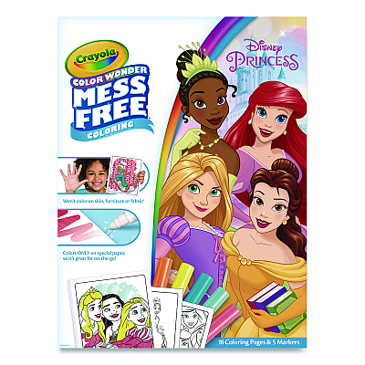 Crayola Disney Princess Color Wonder Kit, Includes Five Markers, Ages 3 and Up, 18 Pages (757003)