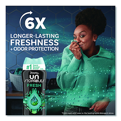 Downy Unstoppables In-Wash Scent Booster Beads, Fresh Scent, 30.1 oz Canister (14518)
