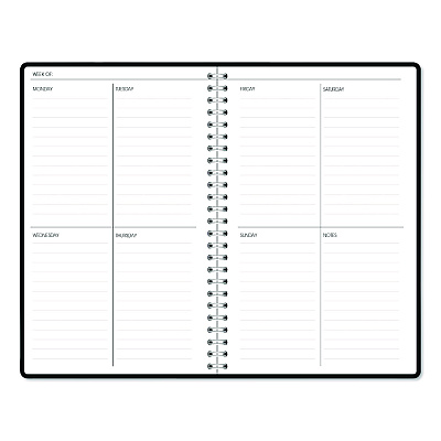 House of Doolittle Recycled Non-Dated Monthly/Weekly Planner, Black and White Floral, Black/White Cover,  Undated (212149)
