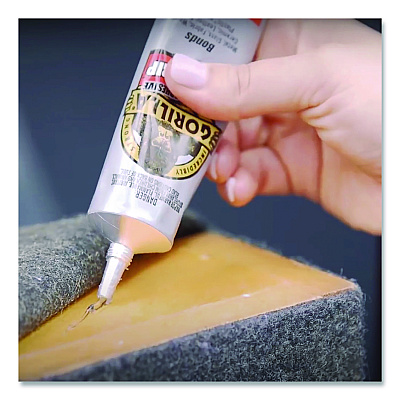 Gorilla Clear Grip Contact Adhesive, 3 oz Tube, Dries Clear (8040002)