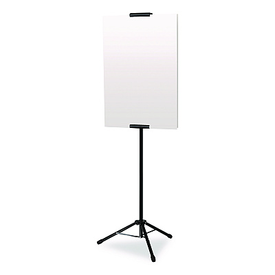 General Printing & Design Blank Floor Sign Stand, Holds Posters Up to 77", 26" to 86" Tall, Black Stand, White Face (EGPHD0523)