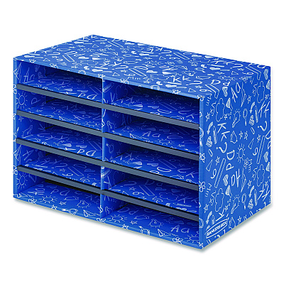 Bankers Box Classroom Collection Literature Sorter, 10 Sections, 19.5 x 12.27, Blue (3384201)