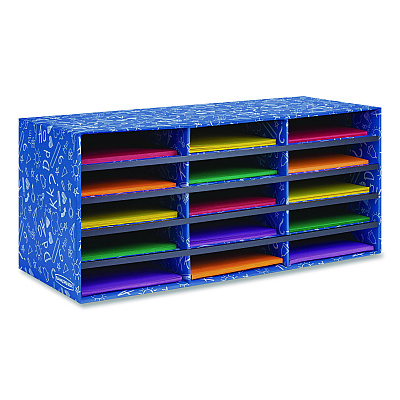 Bankers Box Classroom Collection Literature Sorter, 15 Sections, 28.5 x 12.37, Blue (3384301)