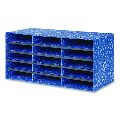 Bankers Box Classroom Collection Literature Sorter, 15 Sections, 28.5 x 12.37, Blue (3384301)