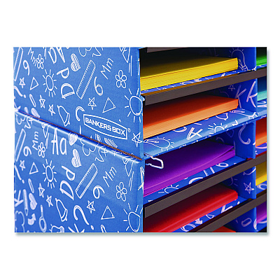 Bankers Box Classroom Collection Literature Sorter, 15 Sections, 28.5 x 12.37, Blue (3384301)