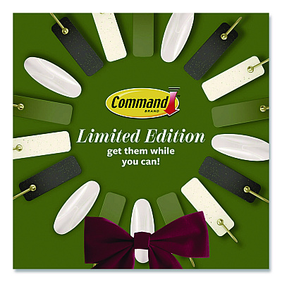 Command Limited Edition Hooks and Clips, Soot, 3 lb Capacity, 2 Hooks, 8 Clips and 12 Strips/Pack (STMHP10ESF)