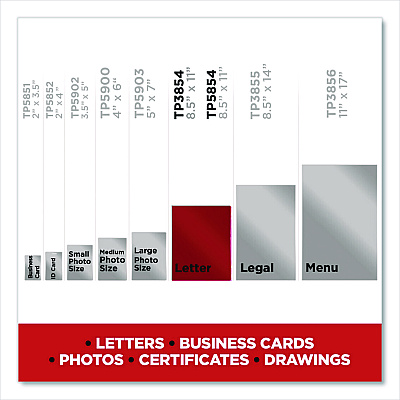 Scotch Laminating Pouches, 3 mil, 8.9" x 11.4", Clear, 150/Pack (TP3854150)