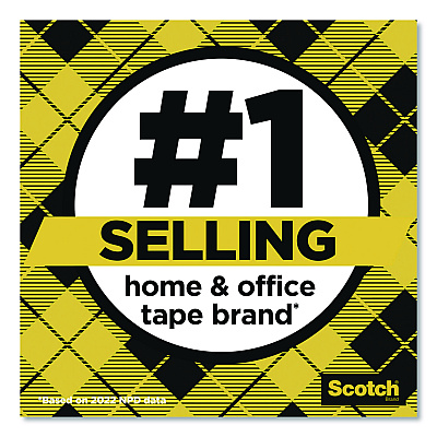 Scotch Double-Sided Permanent Tape in Handheld Dispenser, 1" Core, 0.5" x 500", 6/Pack (6137H2PCMP)