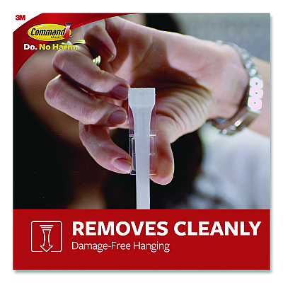 Command General Purpose Hooks, Large, Plastic, White, 5 lb Capacity, 12 Hooks and 18 Strips/Pack (17003CLUB)