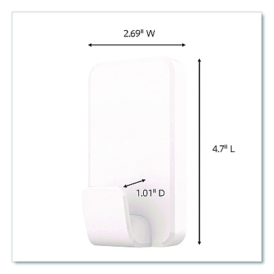 Command X-Large Utility Hooks, Plastic, White, 15 lb Capacity, 1 Hook and 4 Strips (17011ES)