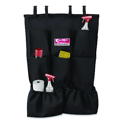 8-Pocket Organizer for Suncast Commercial Full-Size and Compact Housekeeping Carts, 19.5" x 1.67" x 26.83", Black (HKCBAG04D)