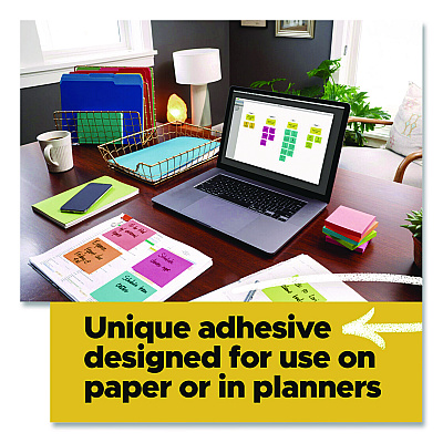 Post-it Notes Original Pads in Poptimistic Collection Colors, 1.38" x 1.88", 100 Sheets/Pad, 18 Pads/Pack (65318AU)