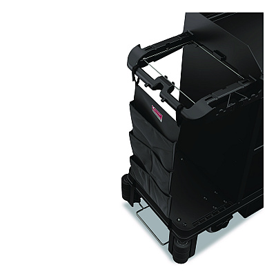 Linen Strap Bag for Suncast Commercial Full-Size and Compact Housekeeping Carts, 16.25" x 1" x 31.75", Black (HKCBAG06D)