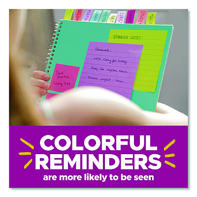 Post-it Notes Original Pads in Poptimistic Collection Colors, 1.38" x 1.88", 100 Sheets/Pad, 18 Pads/Pack (65318AU)