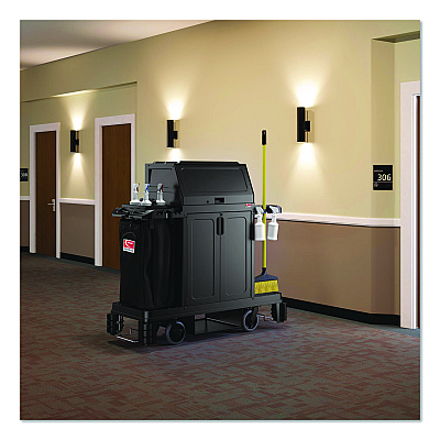 Lockable Door Accessory for Suncast Commercial Full-Size Housekeeping Carts HKC1000/HKC2000, Plastic, Black (HKCBMDOOR)