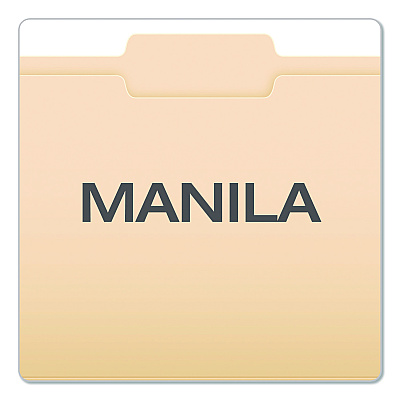 Pendaflex Reinforced Top Tab Manila File Folders, 1/3-Cut Tabs: Center Position, Letter Size, Manila, 100/Box (R752132)