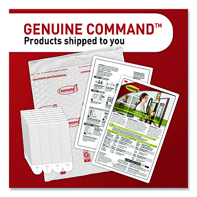 Command Picture Hanging Strips, X-Large, Removable, Holds up to 20 lbs per 4 Strips, White, 16 Pairs/Pack (1721716NA)