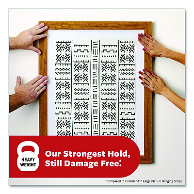 Command Picture Hanging Strips, X-Large, Removable, Holds up to 20 lbs per 4 Strips, White, 16 Pairs/Pack (1721716NA)