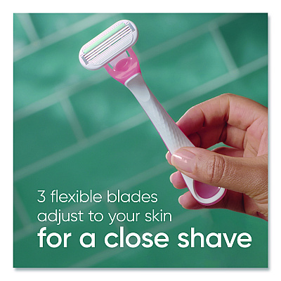 Gillette Venus Sensitive Sensible Razors, 3 Blades, 36/Carton (64906)