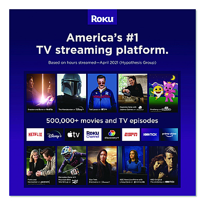 Roku Streaming Stick, Black (3820R2)