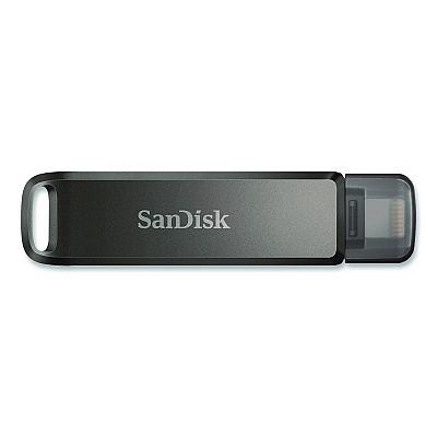 Sandisk Dual Phone USB 3.2 Type-C/Lightning Flash Drive, 256 GB, Black (IX70N256GAG6)