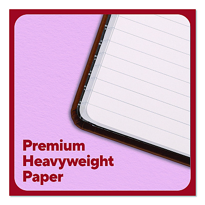 TRU RED Hardcover Business Journal with Elastic Closure, 1-Subject, Narrow Rule, Cognac Cover, (96) 10 x 8 Sheets (TR61951)