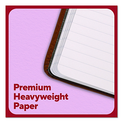 TRU RED Flexible-Cover Business Journal with Elastic Closure, 1-Subject, Narrow Rule, Cognac Cover, (128) 8 x 5.5 Sheets (TR61952)