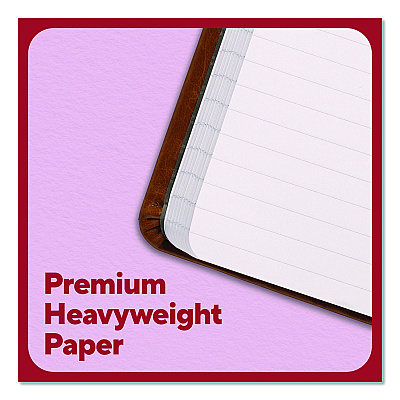 TRU RED Flexible-Cover Business Journal with Elastic Closure, 1-Subject, Narrow Rule, Cognac Cover, (128) 10 x 8 Sheets (TR61953)