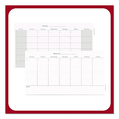 TRU RED Magnetic Glass Dry Erase Board with Templates, Six Views, 3 ft x 2 ft, White Surface (TR62139)
