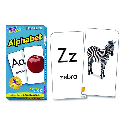 TREND ESL and ELL Resources Alphabet Flash Cards, Grades Pre-K to 1, 3" x 3", Multicolor, 80 Cards/Set (T53012)