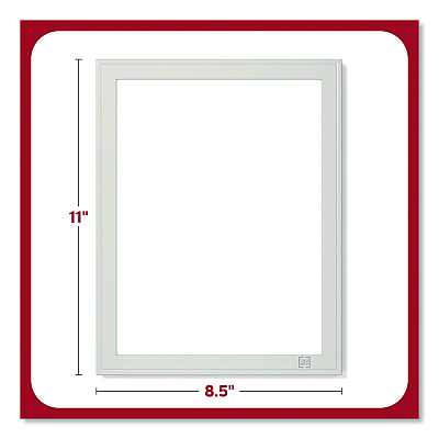 TRU RED Mini Melamine Dry Erase Board, 8.5" x 11" White Surface, Aluminum Frame (TR62580)