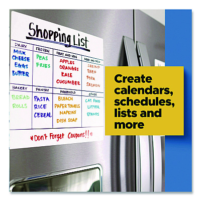 Post-it Easy-Erase Whiteboard Sheets, Plastic Surface, 9.1 x 9.1, White, 2/Pack (FWSSHEETS2PK)