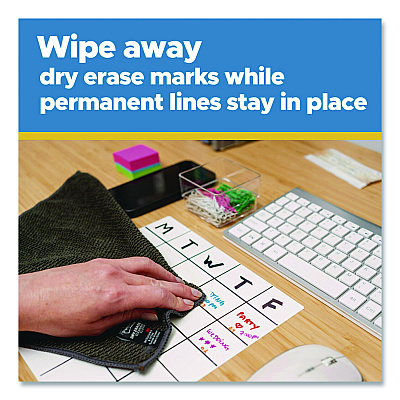 Post-it Easy-Erase Whiteboard Sheets, Plastic Surface, 9.1 x 9.1, White, 2/Pack (FWSSHEETS2PK)