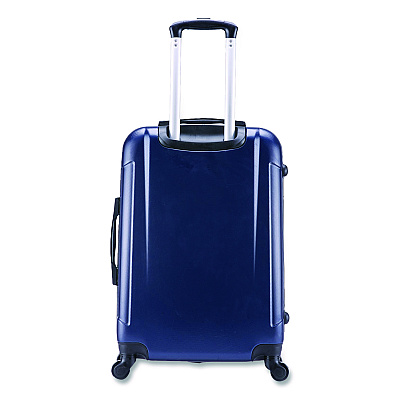 InUSA Luggage Pilot Hard Side Carry-On Suitcase, Four-Wheeled Spinner, 16.34 x 10.24 x 25.39, Blue (IUPIL00MBLU)