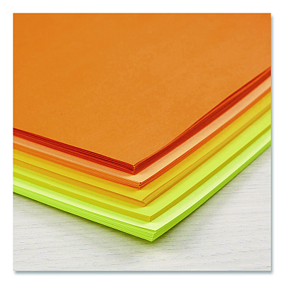 Astrobrights Color Paper - "Solar Sparks" Assortment, 24 lb Bond Weight, 8.5 x 11, Assorted Yellow and Orange Colors, 100/Pack (91530)