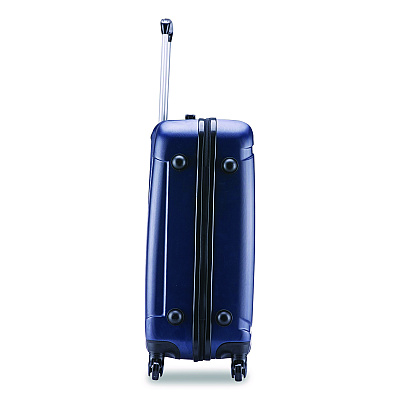 InUSA Luggage Pilot Hard Side Carry-On Suitcase, Four-Wheeled Spinner, 16.34 x 10.24 x 25.39, Blue (IUPIL00MBLU)