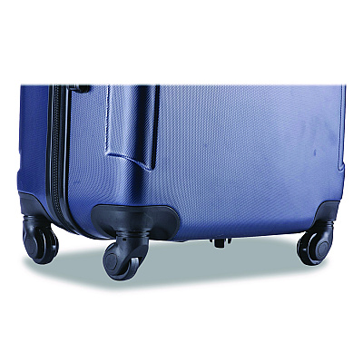 InUSA Luggage Pilot Hard Side Carry-On Suitcase, Four-Wheeled Spinner, 16.34 x 10.24 x 25.39, Blue (IUPIL00MBLU)