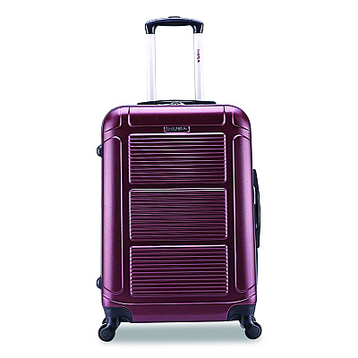 InUSA Luggage Pilot Hard Side Carry-On Suitcase, Four-Wheeled Spinner, 16.34 x 10.24 x 25.39, Wine (IUPIL00MWIN)