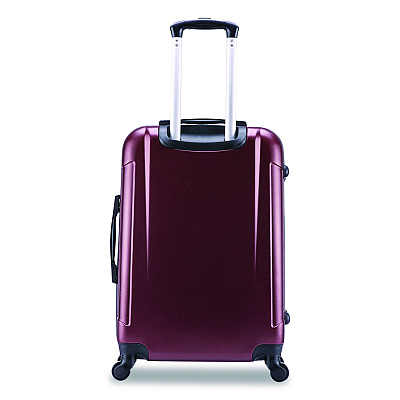InUSA Luggage Pilot Hard Side Carry-On Suitcase, Four-Wheeled Spinner, 16.34 x 10.24 x 25.39, Wine (IUPIL00MWIN)