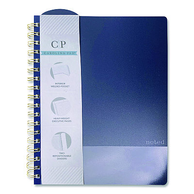 Carolina Pad Noted Neutrals Ideal Notebook, Management Format with Narrow Ruling, Randomly Assorted Cover Colors, (100) 9.5 x 7.35 Sheets (13054)
