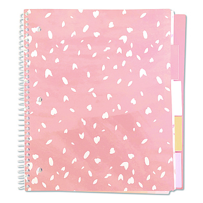 Carolina Pad Silver Lining Five-Subject Spiral Notebook, Medium/College Rule, Randomly Assorted Cover Color/Design, (150) 11 x 9 Sheets (17504)