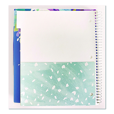 Carolina Pad Silver Lining Five-Subject Spiral Notebook, Medium/College Rule, Randomly Assorted Cover Color/Design, (150) 11 x 9 Sheets (17504)