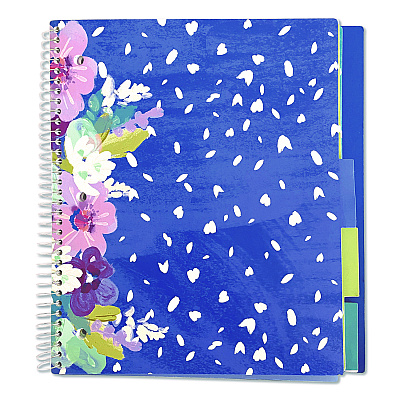 Carolina Pad Silver Lining Five-Subject Spiral Notebook, Medium/College Rule, Randomly Assorted Cover Color/Design, (150) 11 x 9 Sheets (17504)
