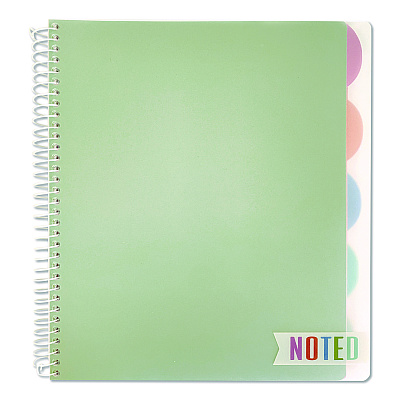 Carolina Pad Noted Five-Subject Spiral Notebook, Medium/College Rule, Randomly Assorted Cover Color, (150) 11 x 8.5 Sheets (17514)